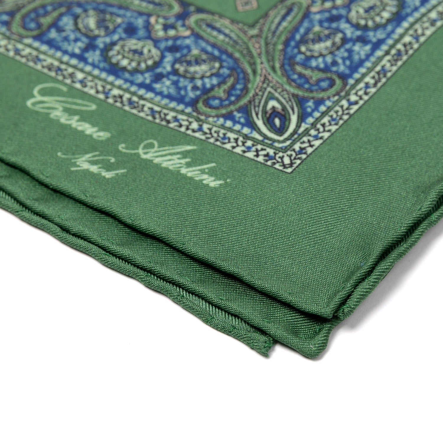 Handerkerchief "Medaglioni e Turco" made of pure Silk - Hand-rolled